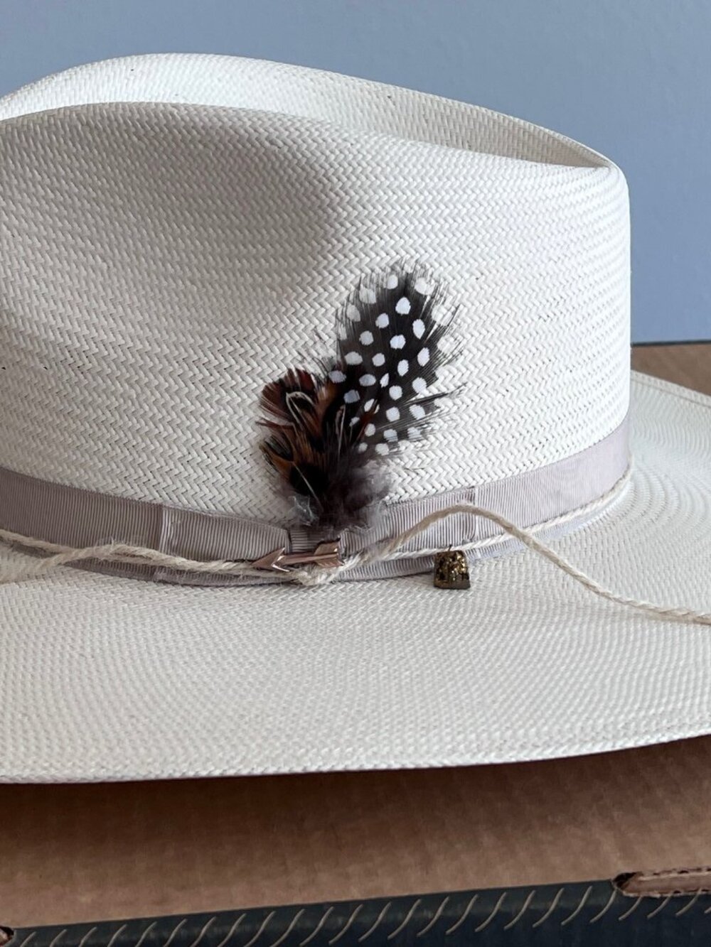 Stetson JW Marshall Shantung Straw Western Hat - Picture 6 of 11